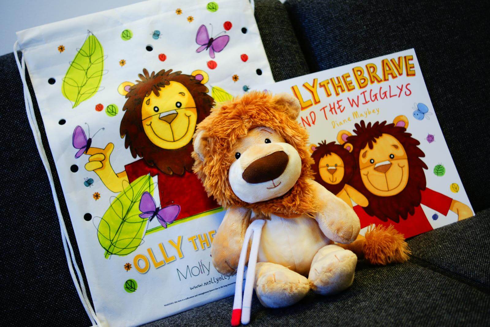Olly the Brave lion by Molly Olly's Wishes childhood cancer and illness charity